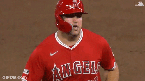Baseball Player In Helmet Making Peace Sign GIF