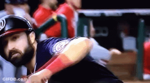 Baseball Player In Helmet With W GIF