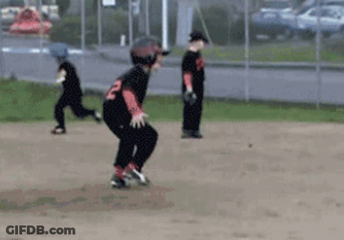 Baseball Player In Jersey Number 3 GIF