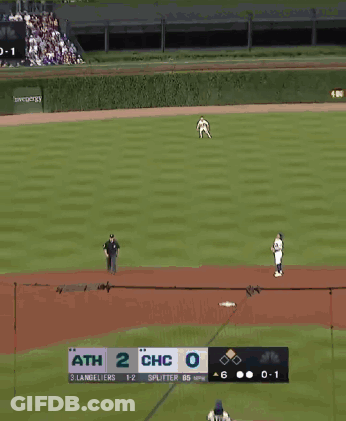 Baseball Player In Jersey Number 4 GIF