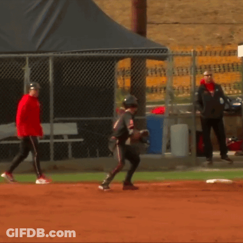 Baseball Player In Jersey Number 4 GIF