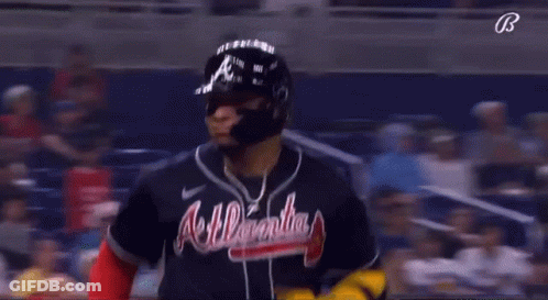 Baseball Player In Jersey Number 44 GIF