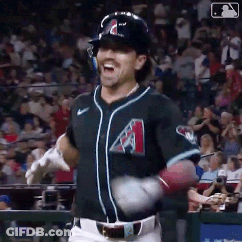 Baseball Player In Jersey With Letter A GIF
