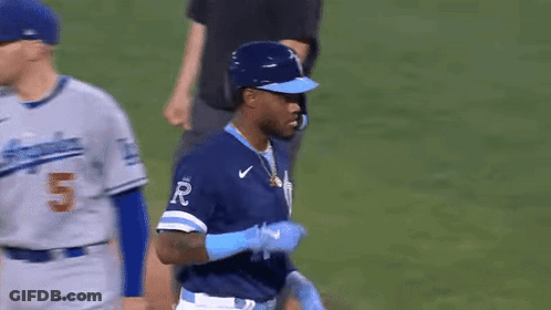Baseball Player In Jersey With Letter R GIF