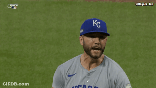 Baseball Player In Kansas City Jersey On Field GIF