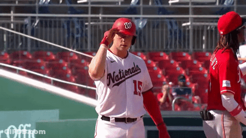 Baseball Player In LA Jersey Standing In Outfield GIF