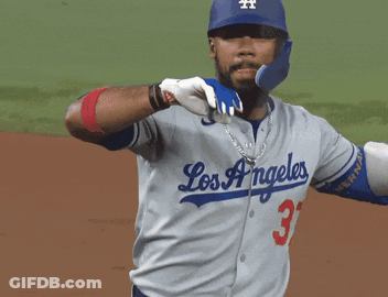 Baseball Player In Los Angeles Jersey Number 37 GIF