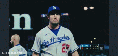 Baseball Player In Los Angeles Uniform GIF