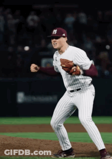 Baseball Player In Maroon White Uniform H Hat GIF
