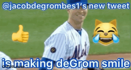 Baseball Player In Mets Jersey Making Funny Face GIF