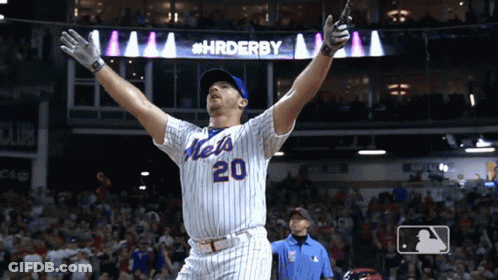 Baseball Player In Mets Uniform Number 20 GIF