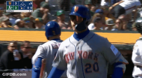 Baseball Player In New York Jersey Number 20 GIF