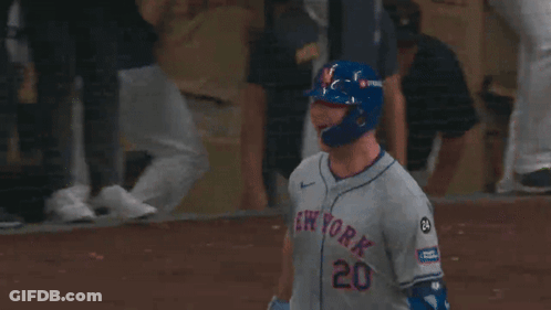 Baseball Player In New York Jersey Number 20 GIF