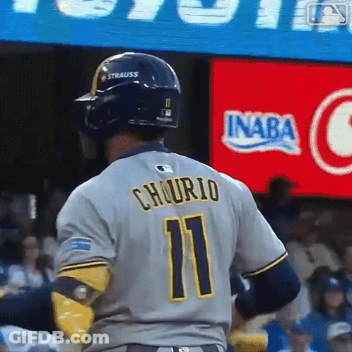 Baseball Player In Number 11 Jersey GIF