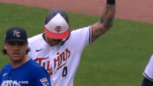 Baseball Player In Number 4 Jersey GIF