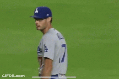 Baseball Player In Number 7 Jersey GIF