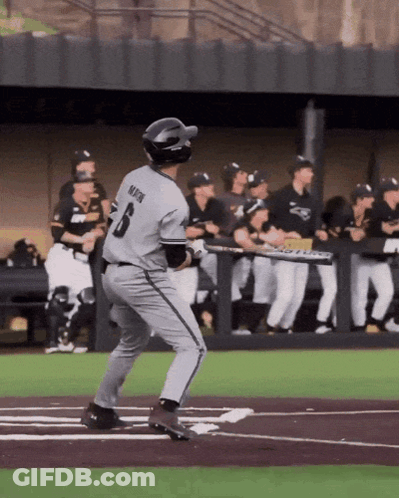 Baseball Player In Number 8 Jersey On Field GIF
