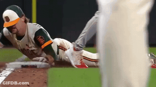 Baseball Player In Oakland Jersey GIF