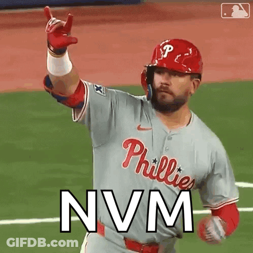 Baseball Player In Phillies Jersey GIF
