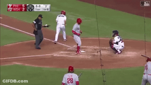 Baseball Player In Phillies Jersey GIF