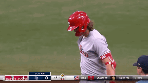 Baseball Player In Phillies Jersey GIF