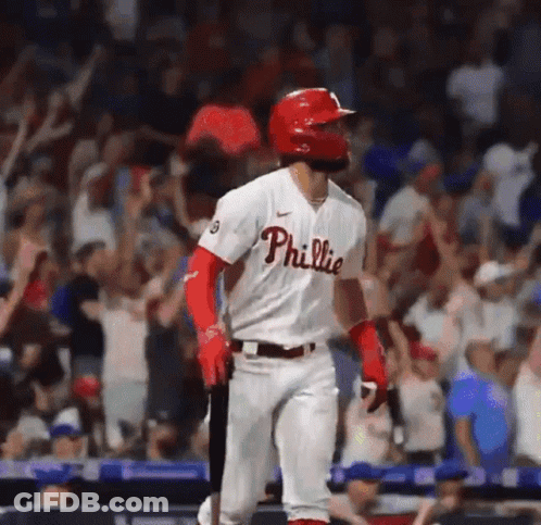 Baseball Player In Phillies Uniform GIF