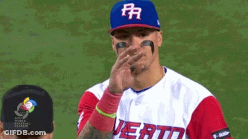 Baseball Player In Puerto Rico Jersey GIF
