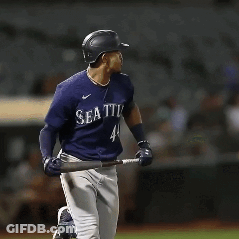 Baseball Player In Purple Jersey GIF