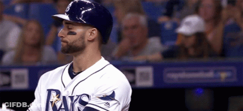 Baseball Player In Rays Jersey In Dugout GIF