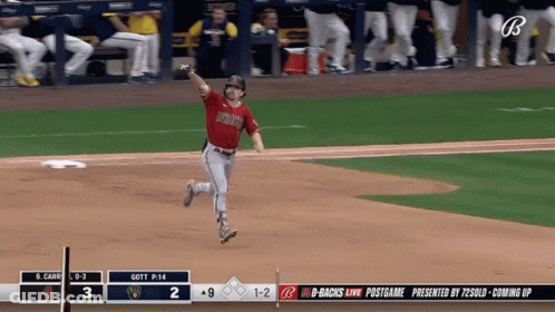 Baseball Player In Red Angels Uniform GIF