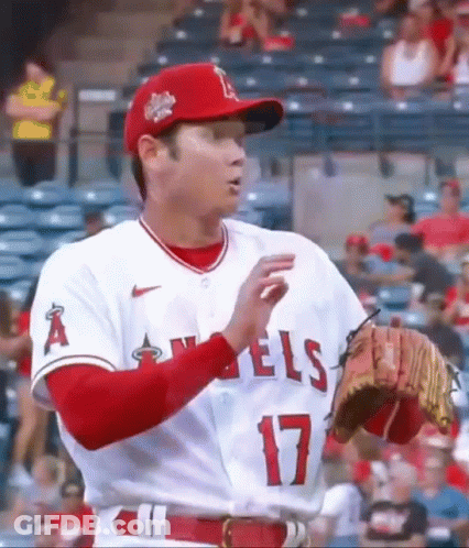 Baseball Player In Red Hat And White Jersey GIF