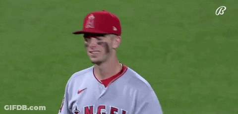 Baseball Player In Red Hat Smiling GIF