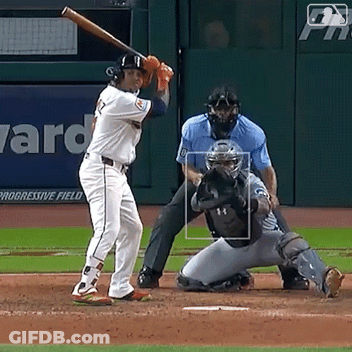 Baseball Player In Red Hat With P GIF