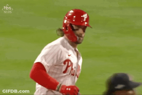 Baseball Player In Red Helmet And White Jersey GIF