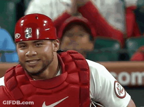 Baseball Player In Red Helmet Number 60 GIF