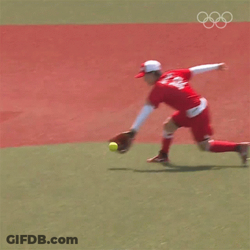 Baseball Player In Red Jersey JA Throwing Ball GIF