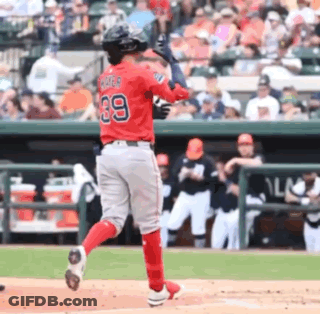Baseball Player In Red Jersey Number 39 Running To Home Plate GIF