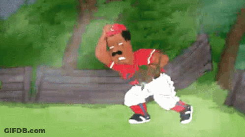 Baseball Player In Red Uniform Running GIF