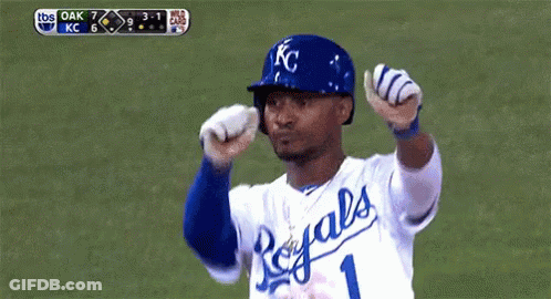 Baseball Player In Royals Jersey On Field GIF