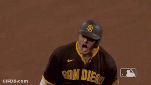 Baseball Player In San Diego Jersey GIF