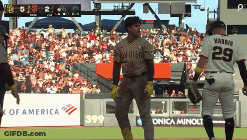 Baseball Player In San Diego Jersey GIF