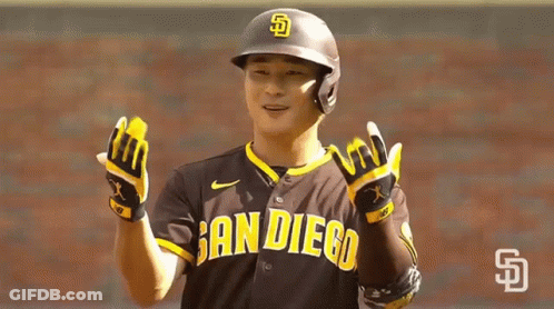 Baseball Player In San Diego Jersey GIF