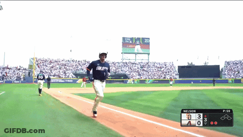 Baseball Player In San Diego Jersey Running GIF