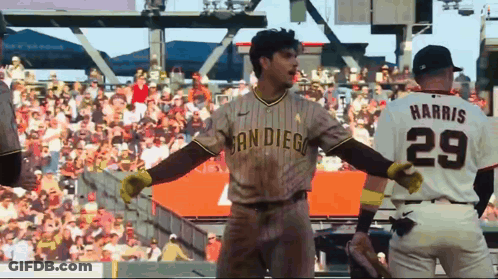 Baseball Player In San Diego Jersey GIF