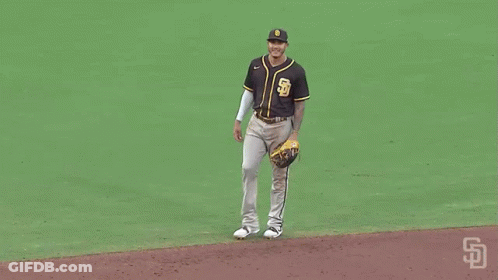 Baseball Player In San Diego Padres Jersey Walking GIF