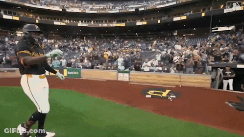 Baseball Player In San Diego Padres Uniform GIF