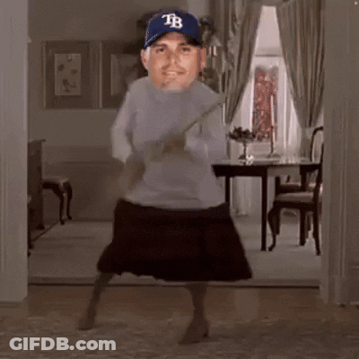 Baseball Player In TB Hat GIF