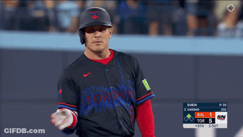 Baseball Player In Toronto Jersey GIF