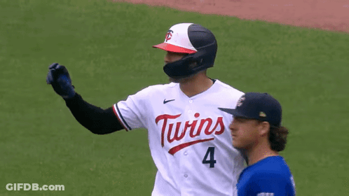 Baseball Player In Twins 4 Jersey GIF