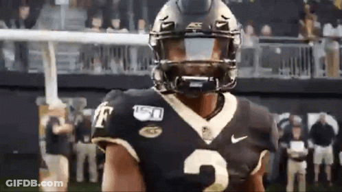 Baseball Player In Wake Jersey Running On Field GIF